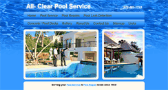 Desktop Screenshot of allclearpools.com